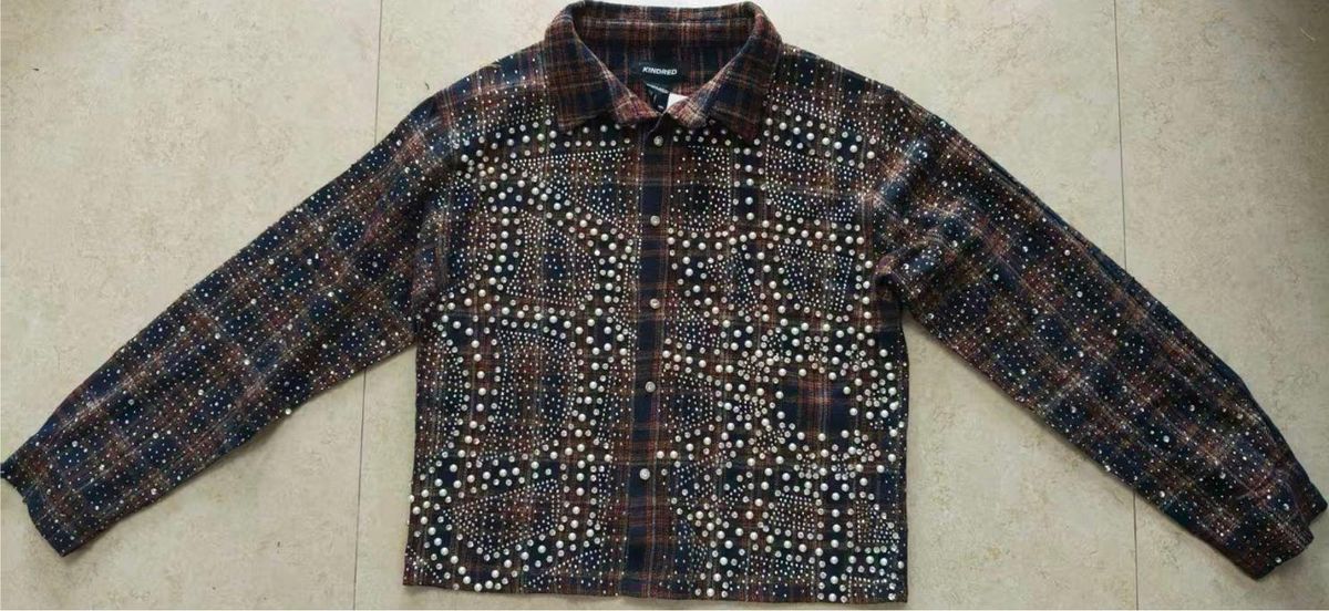 PREMIUM RHINESTONE & PEARL FLANNEL SHIRTS