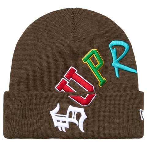 Supreme New Era Arc Beanie - Brown