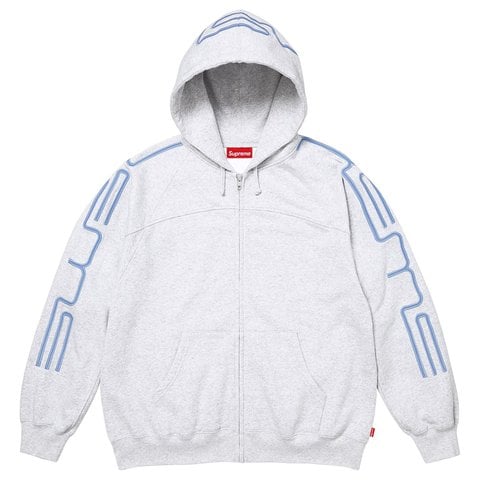 Supreme Connect Zip Up Hooded Sweatshirt - Ash Grey