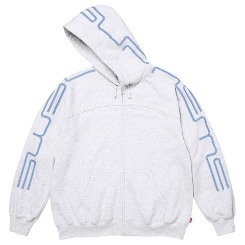 Supreme Connect Zip Up Hooded Sweatshirt - Ash Grey