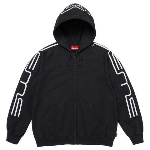 Supreme Connect Zip Up Hooded Sweatshirt - Black