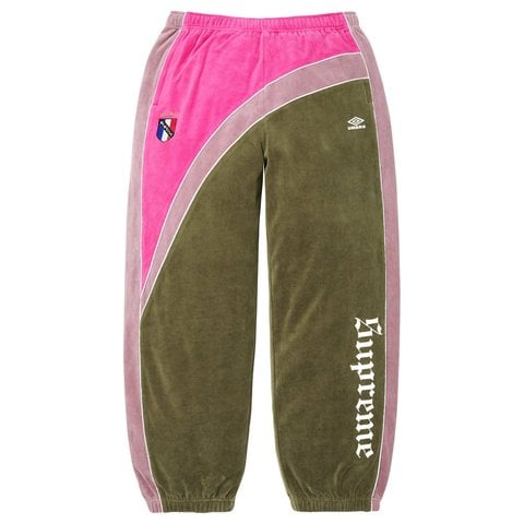 Supreme/Umbro Velour Track Pant - Olive