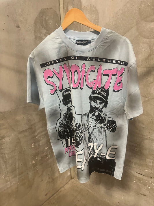 "EAZY E" TEE - BABY BLUE
