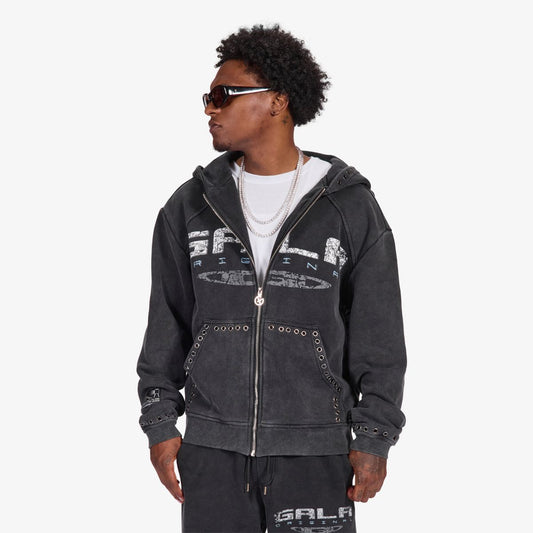 "HARPY" GROMMET HOODIE