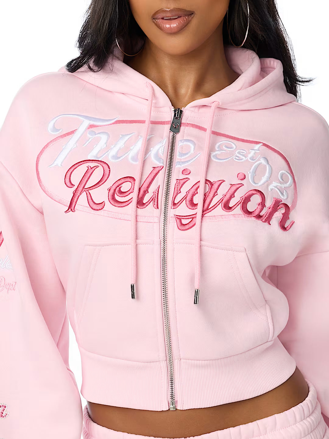 CRYSTAL RELAX ZIP UP HOODIE