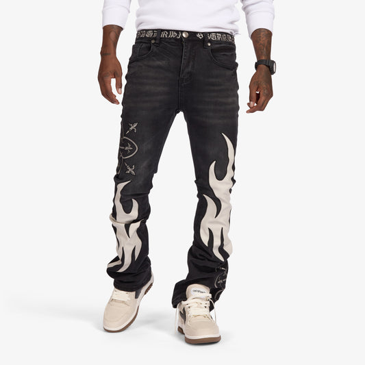 "LIVER" STACKED JEANS