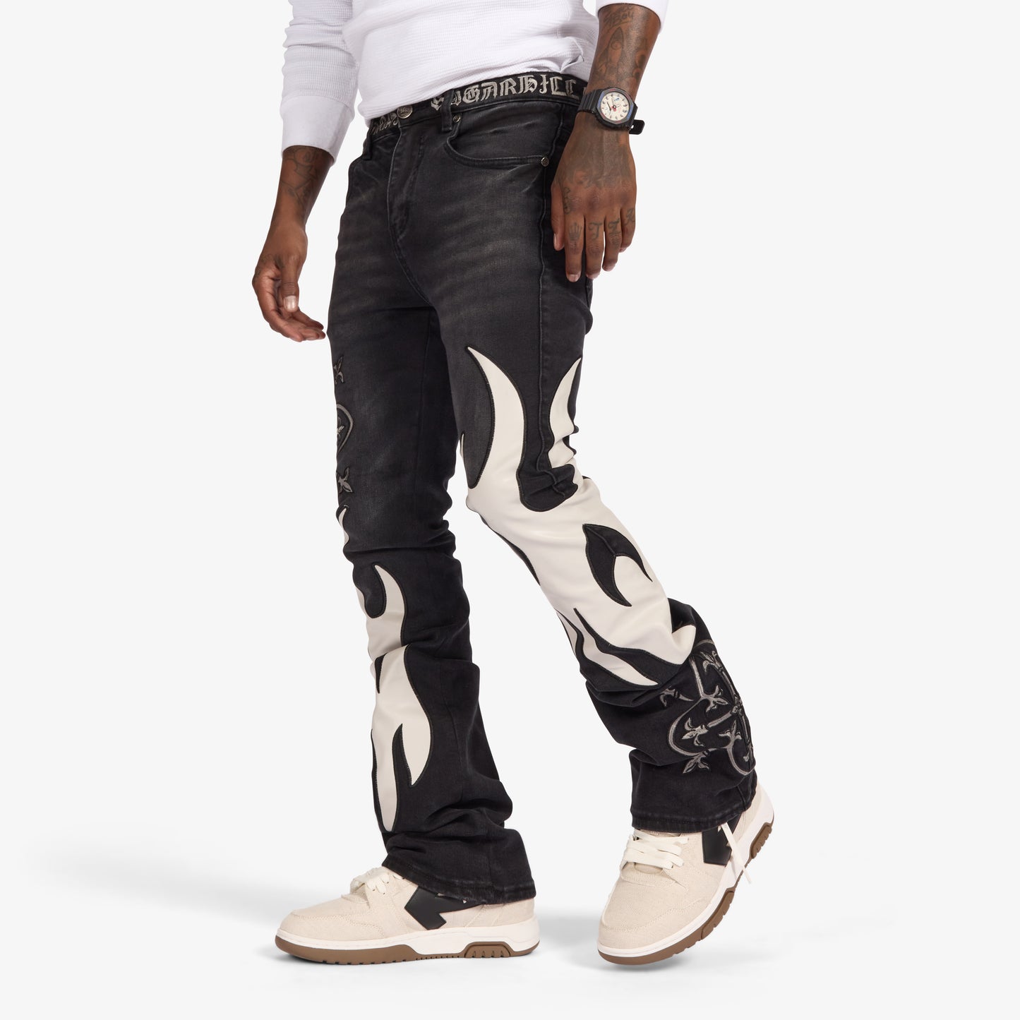 "LIVER" STACKED JEANS