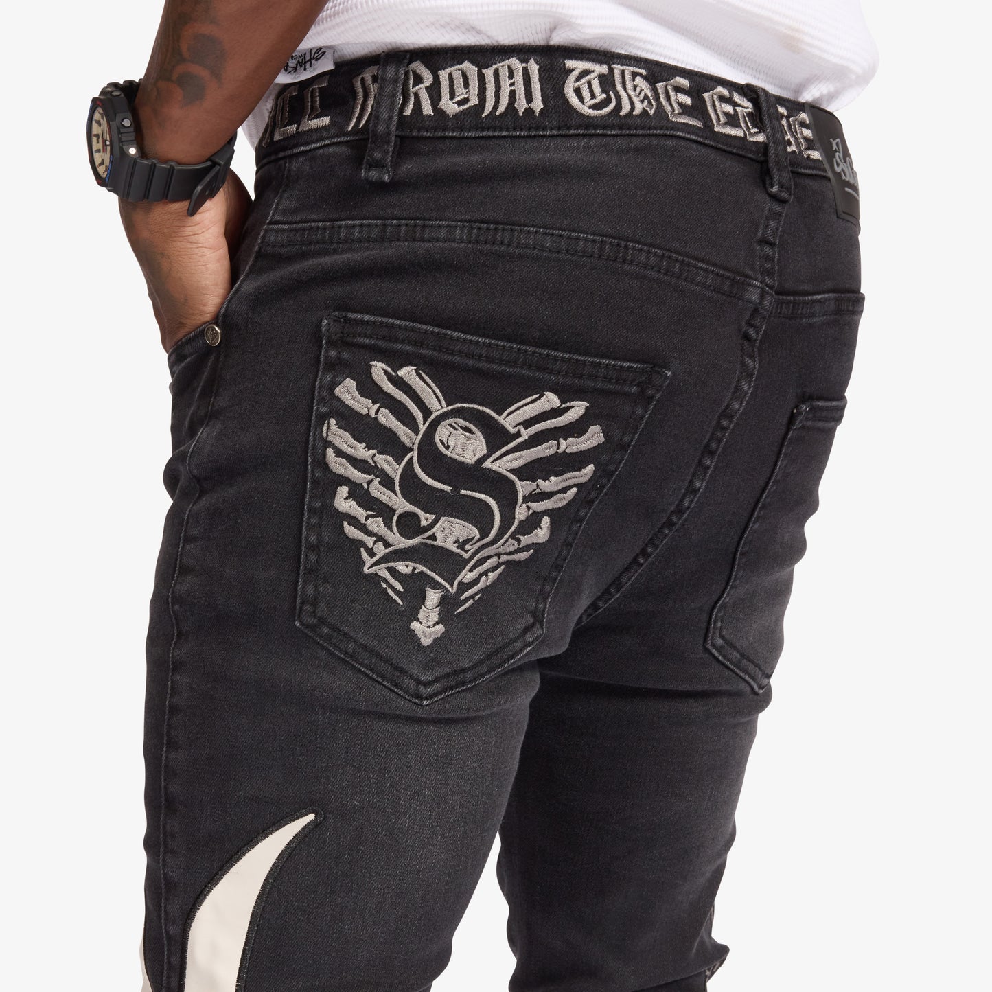 "LIVER" STACKED JEANS