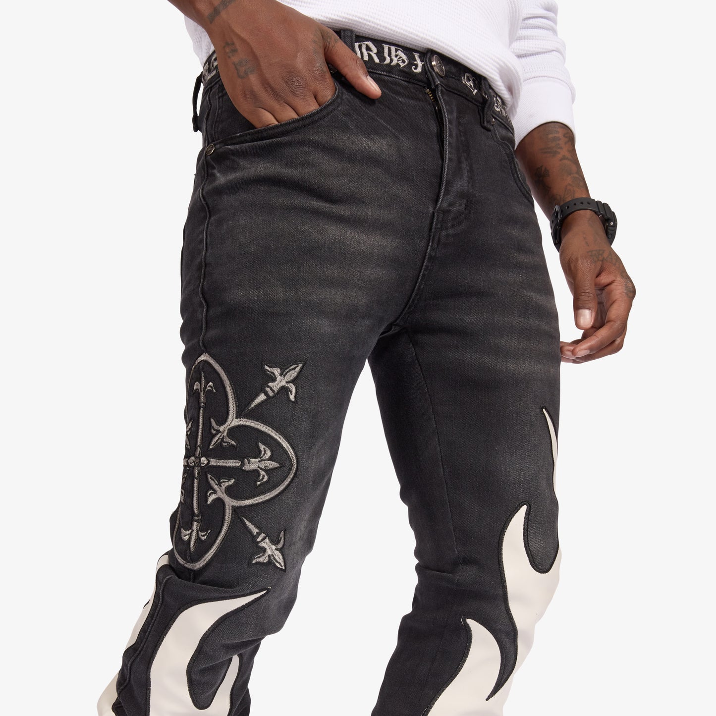 "LIVER" STACKED JEANS