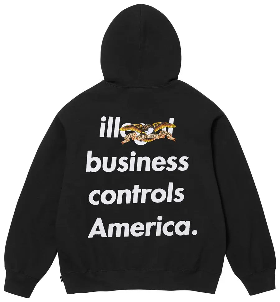 Supreme x Antihero Hooded Sweatshirt 'Black'