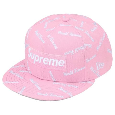 Supreme World Famous Box Logo New Era - Light Pink