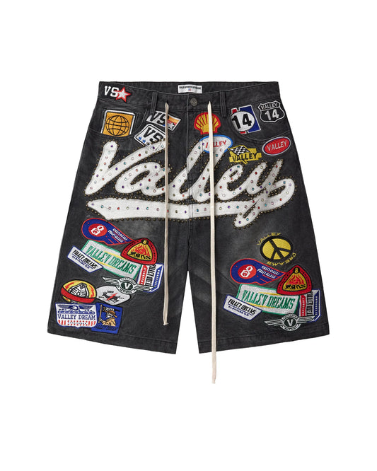 BLACK 1980S JORTS-Vale