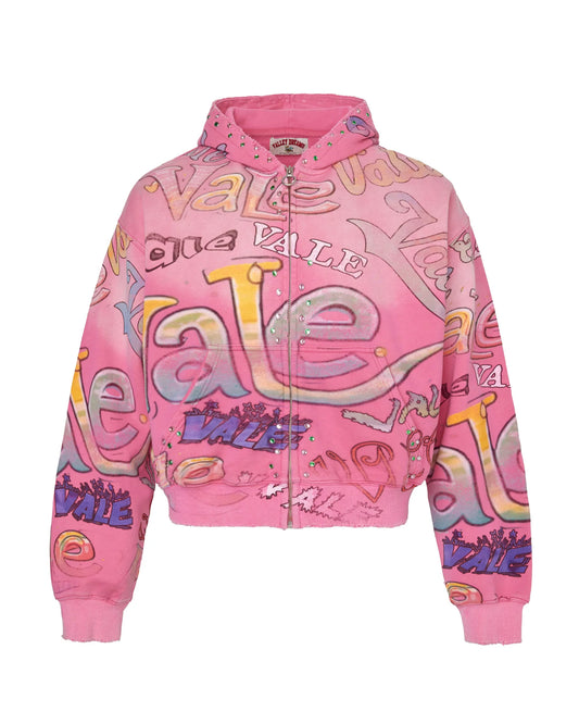 BUBBLEGUM ZIP UP-Vale hoodie