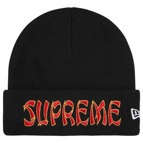 Supreme New Era Action Beanie - Black
