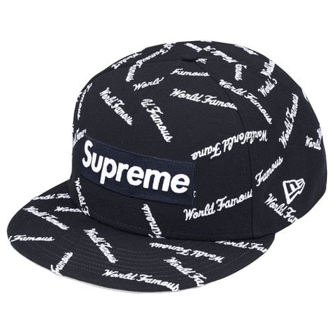 Supreme World Famous Box Logo New Era - Navy