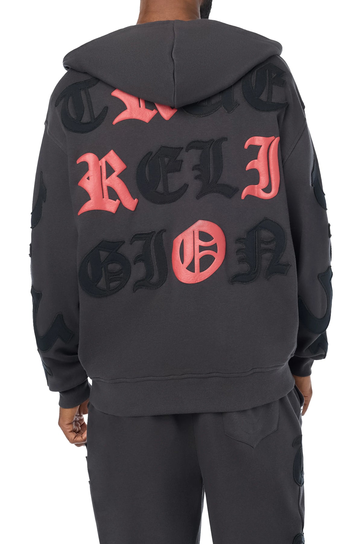 tossed logo zip hoodie