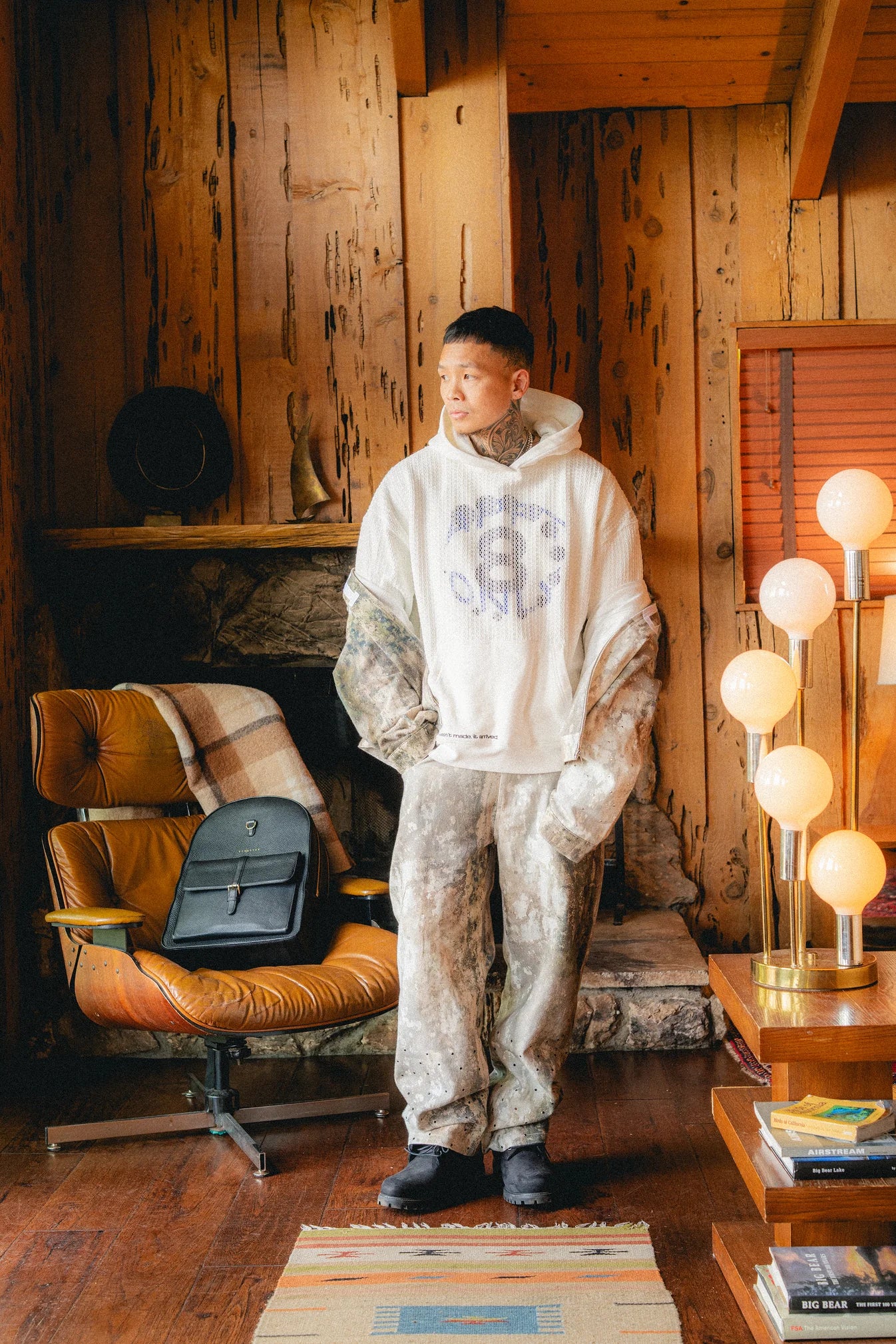 DUSK KNITTED OVERLAY HOODIE