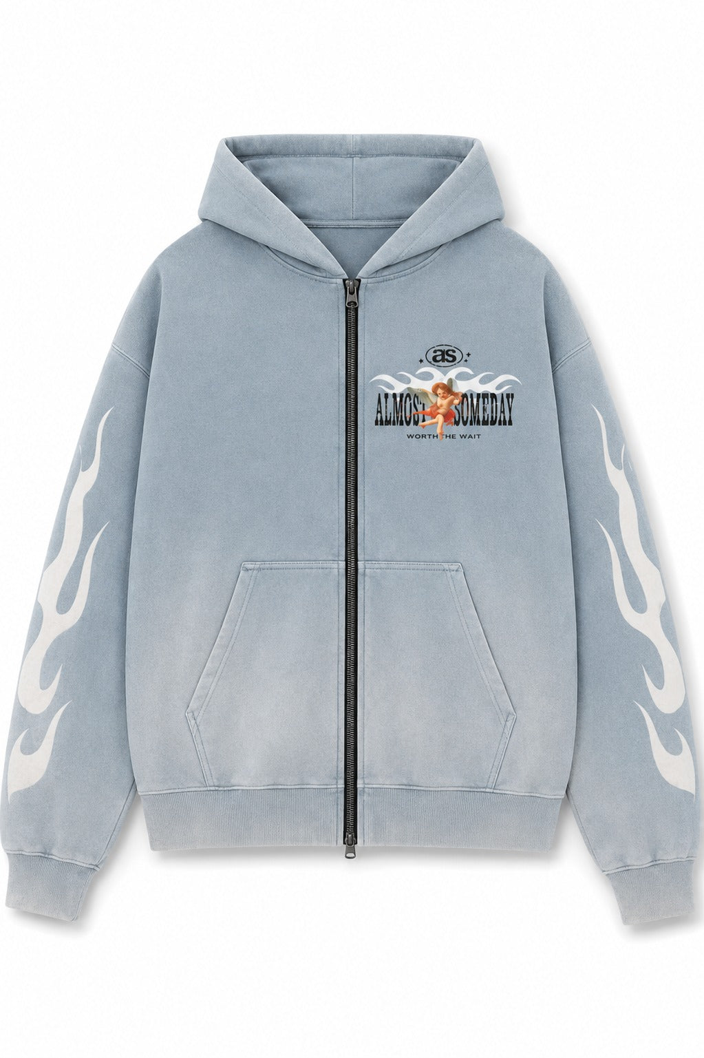 MEMBERS ZIP HOODIE - Light Blue