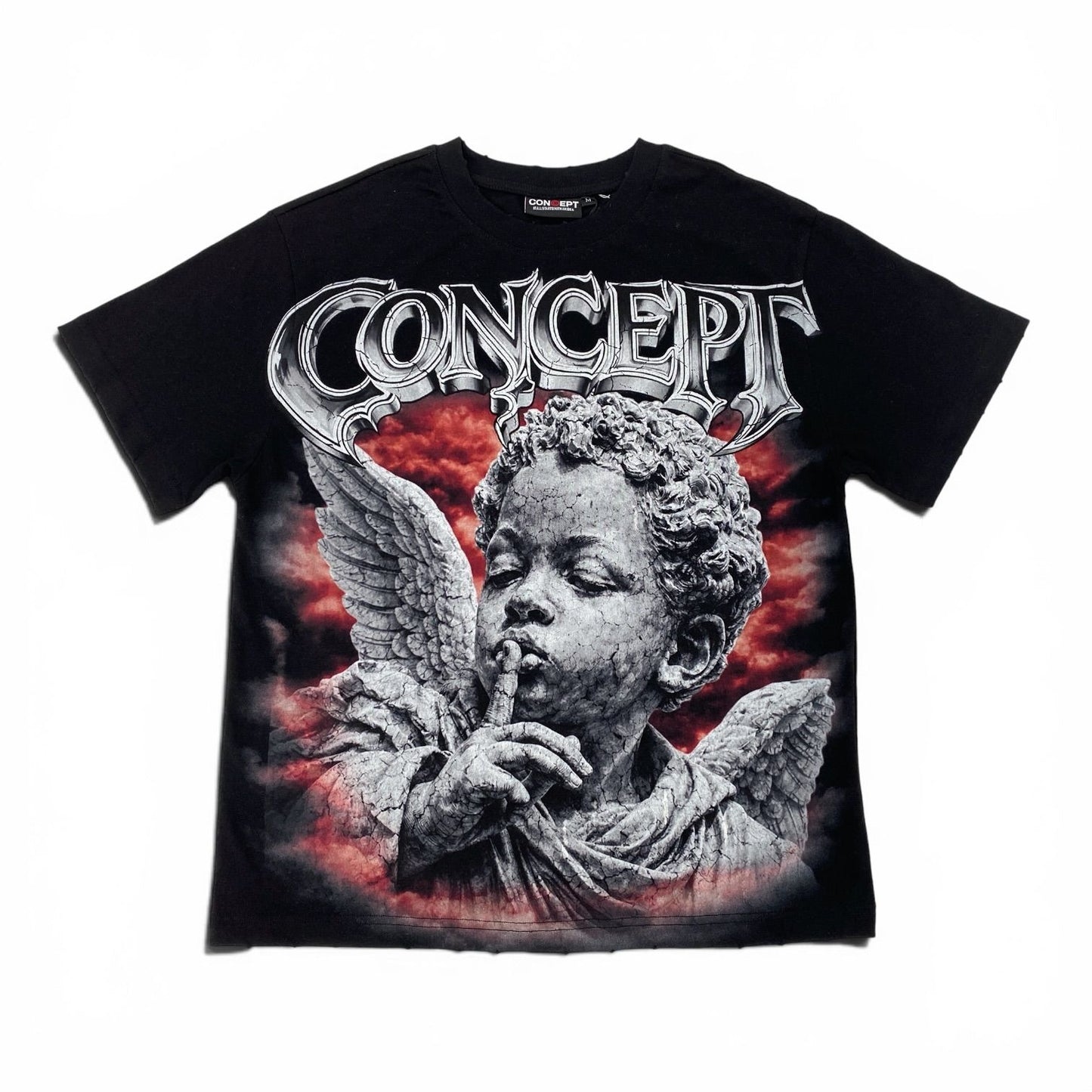 "Cherub 2" Tee - Blk/Red