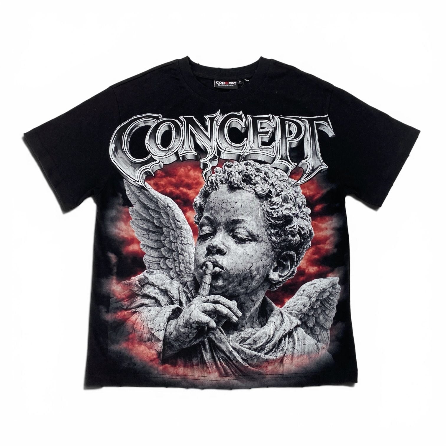 "Cherub 2" Tee - Blk/Red