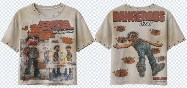 Stay Dangerous Tee - Cream
