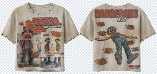 Stay Dangerous Tee - Cream