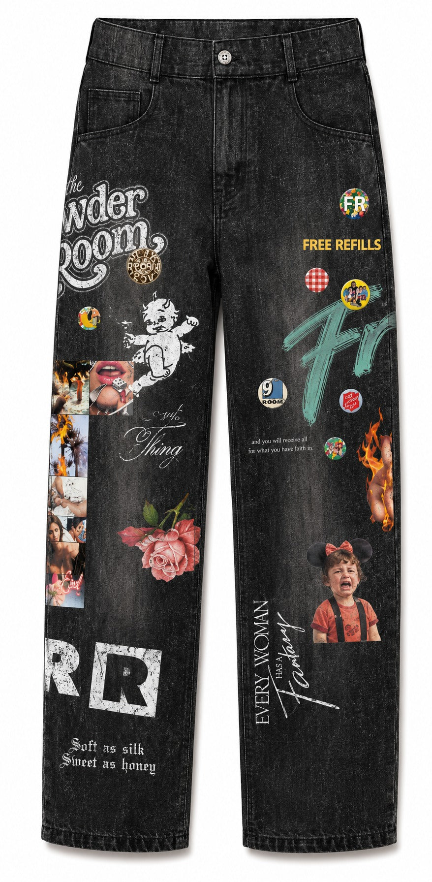 THE POWDER ROOM JEANS - Black