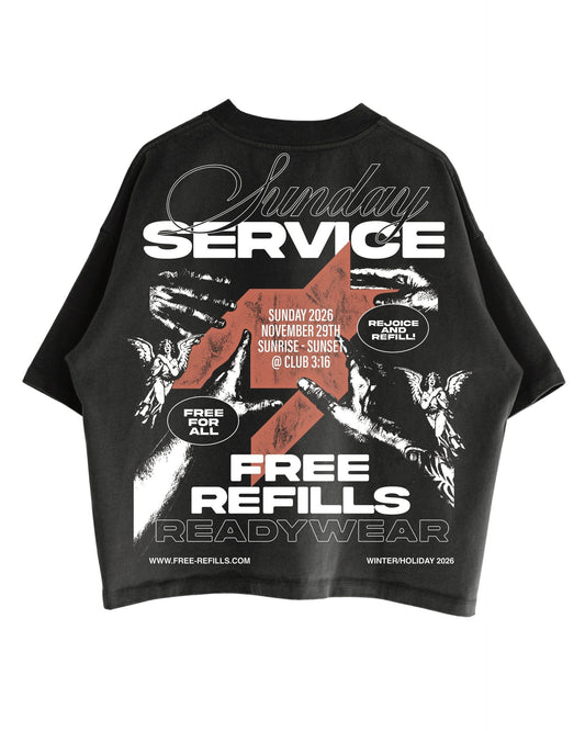 SUNDAY SERVICE TEE - Black