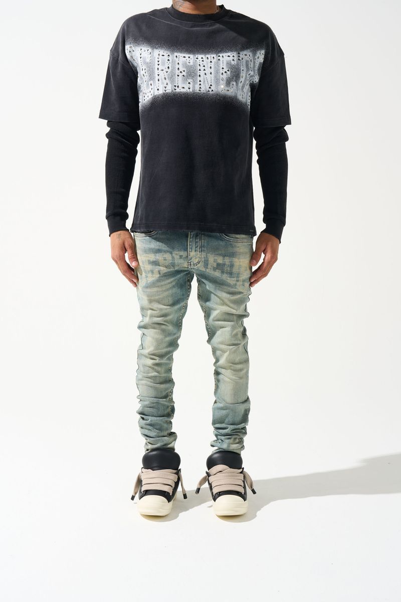 SERENEDE- DYNASTY Mid Blue Jeans