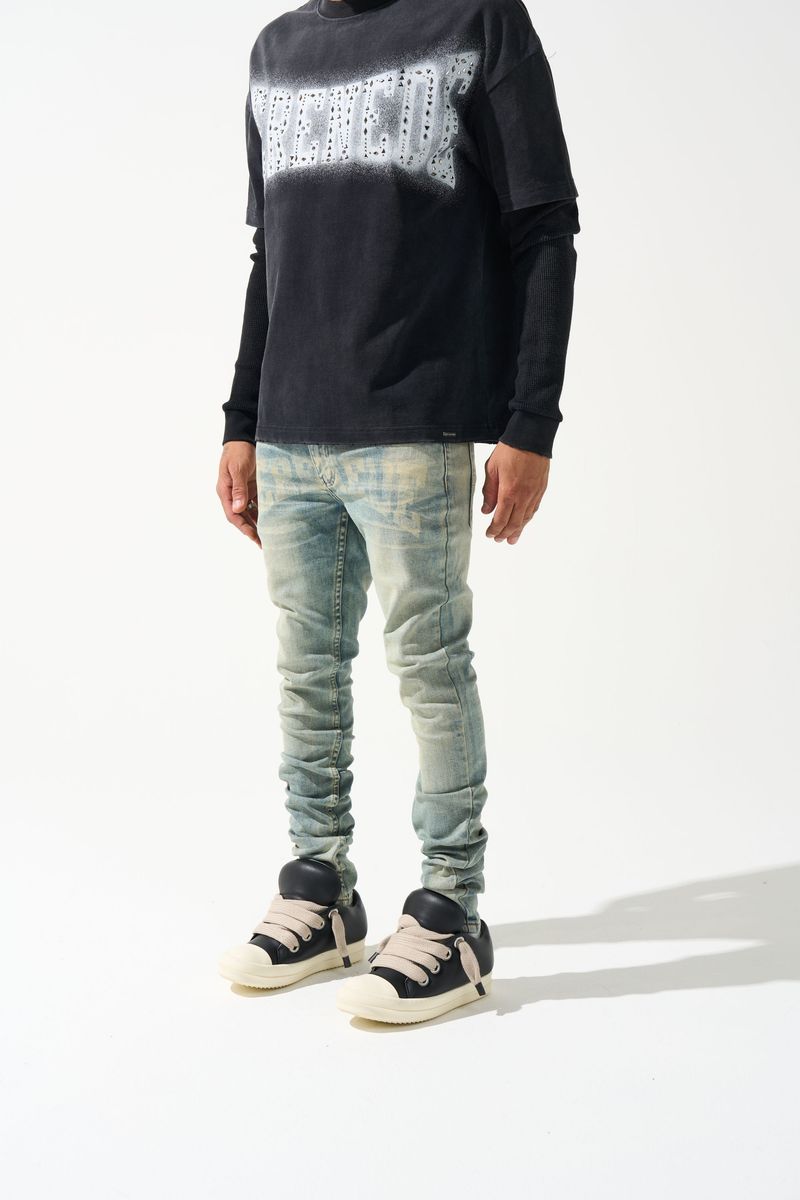 SERENEDE- DYNASTY Mid Blue Jeans