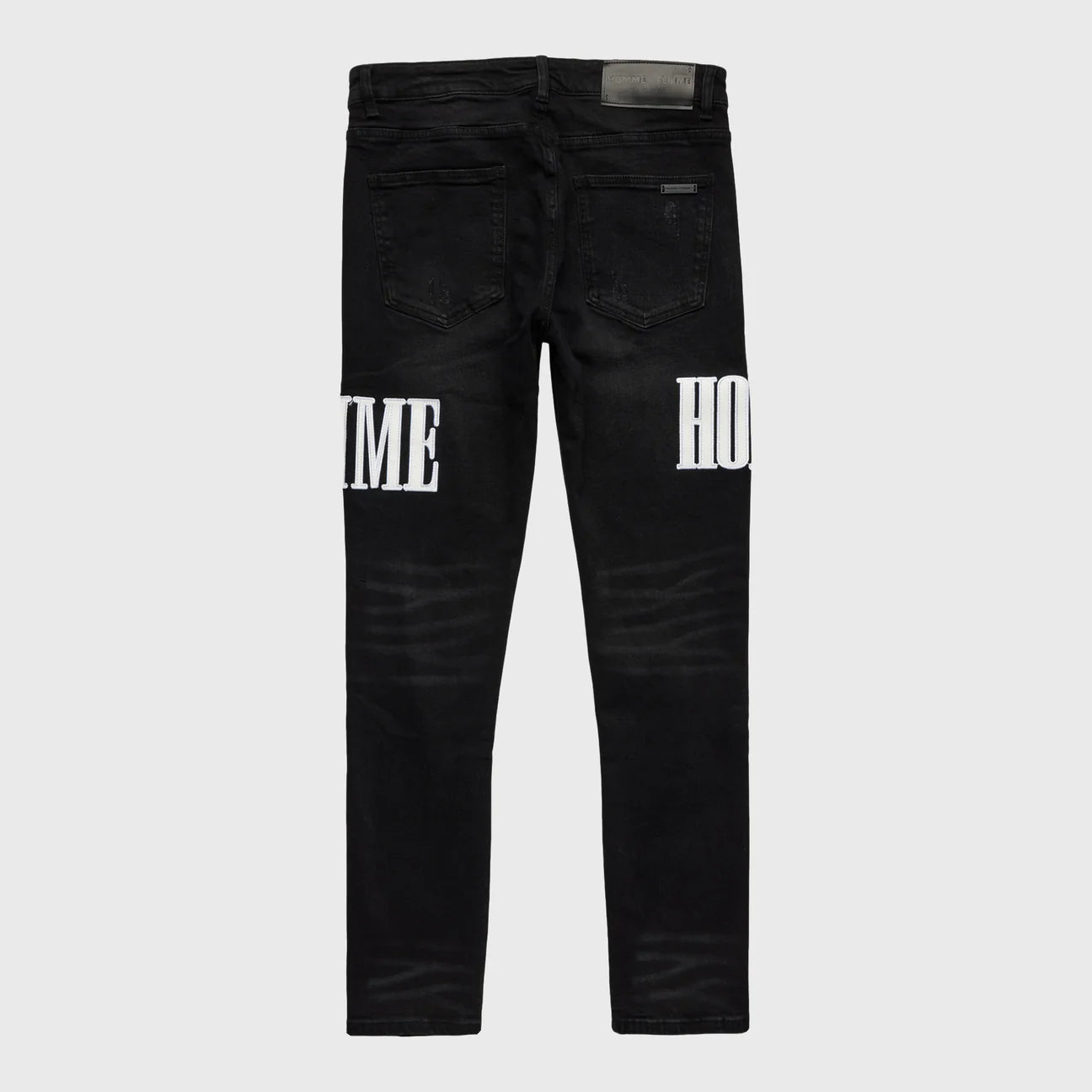 LETTERMAN DENIM BLACK WITH WHITE LETTERS