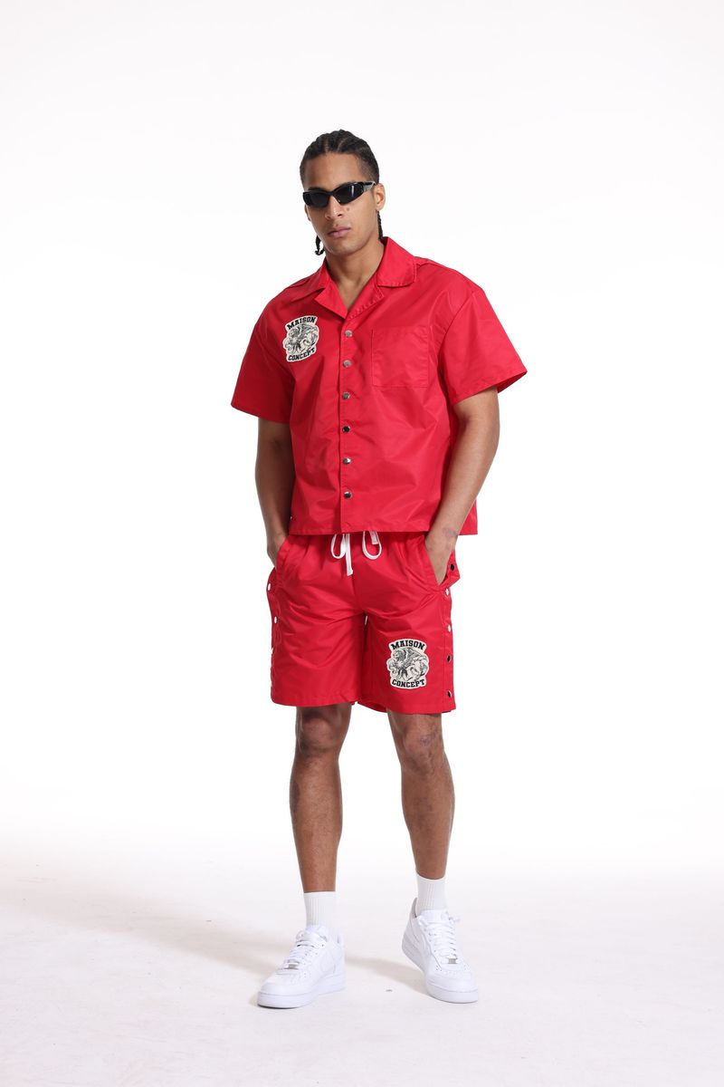 "Maison Con Shorts" Red