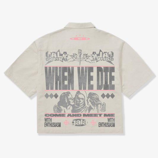 "GRAVEYARD" ZIP SHIRT (BONE)