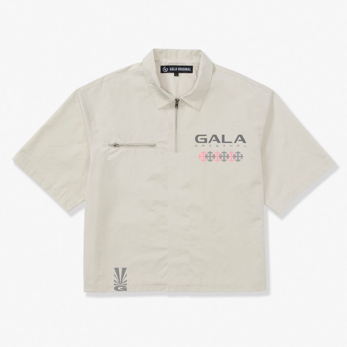 "GRAVEYARD" ZIP SHIRT (BONE)