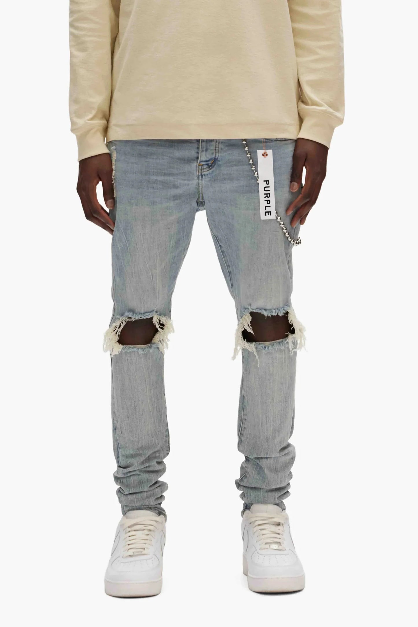 PURPLE DENIM-Light Indigo