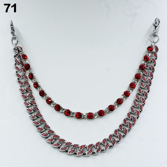 Silver with Red stone