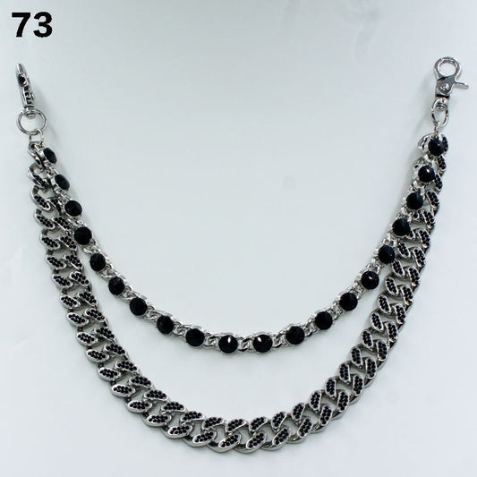 Silver with Black Stone