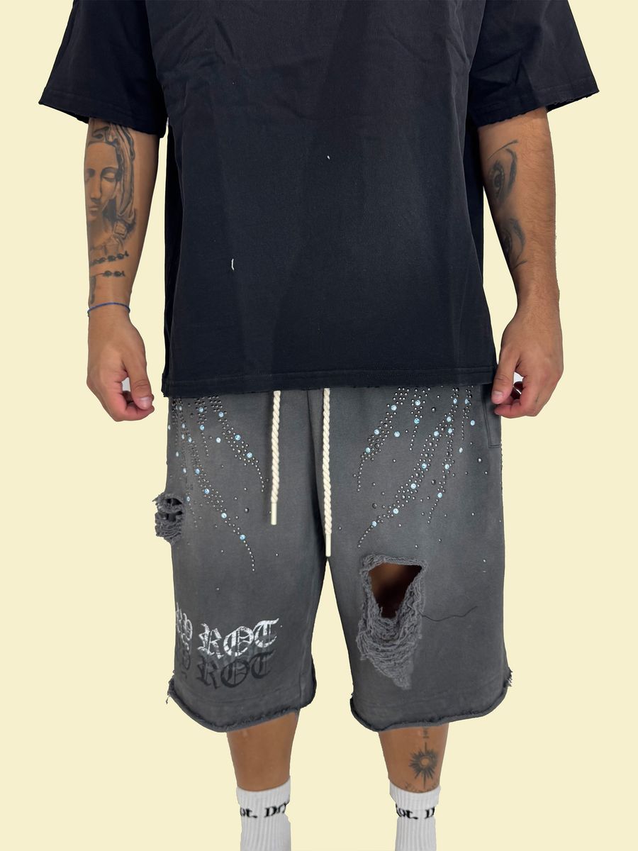 DRY ROT Midnight Fray COTTON SHORTS