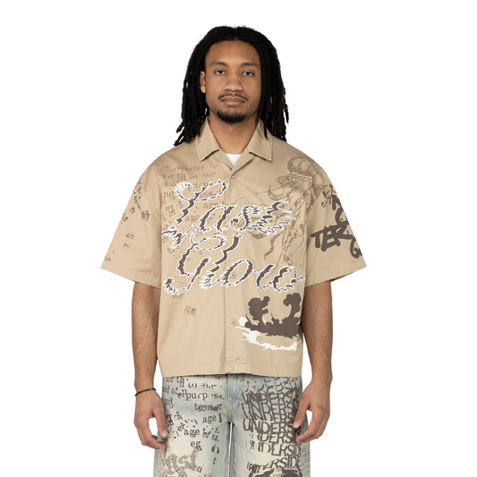 OVERSIZED CROP P.TWILL SHIRT