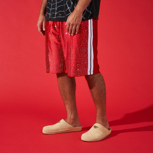 DUAA-FLOURISH'' RED STONE TRACK SHORT