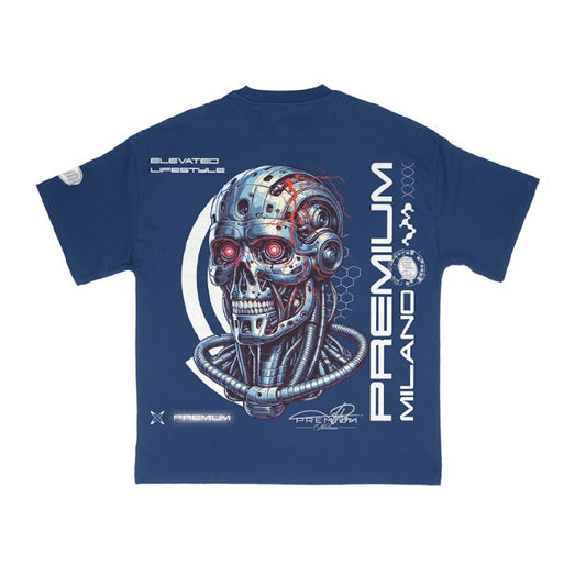 Premium Ai Crew Neck T-Shirt French Blue