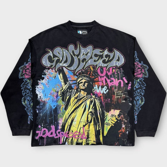 Vandal LS T-Shirt (Black Wash)