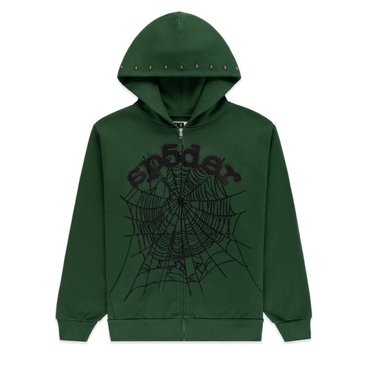 OG WEB STUDDED ZIP HOODIE
