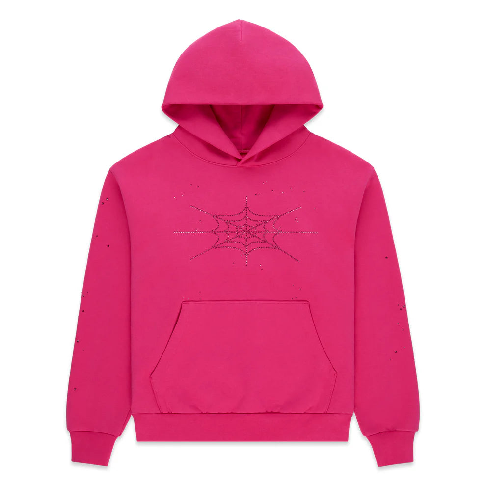 RHINESTONE SILK HOODIE