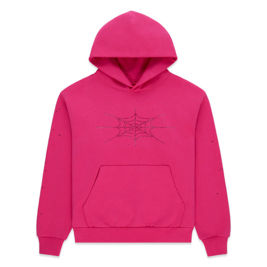 RHINESTONE SILK HOODIE