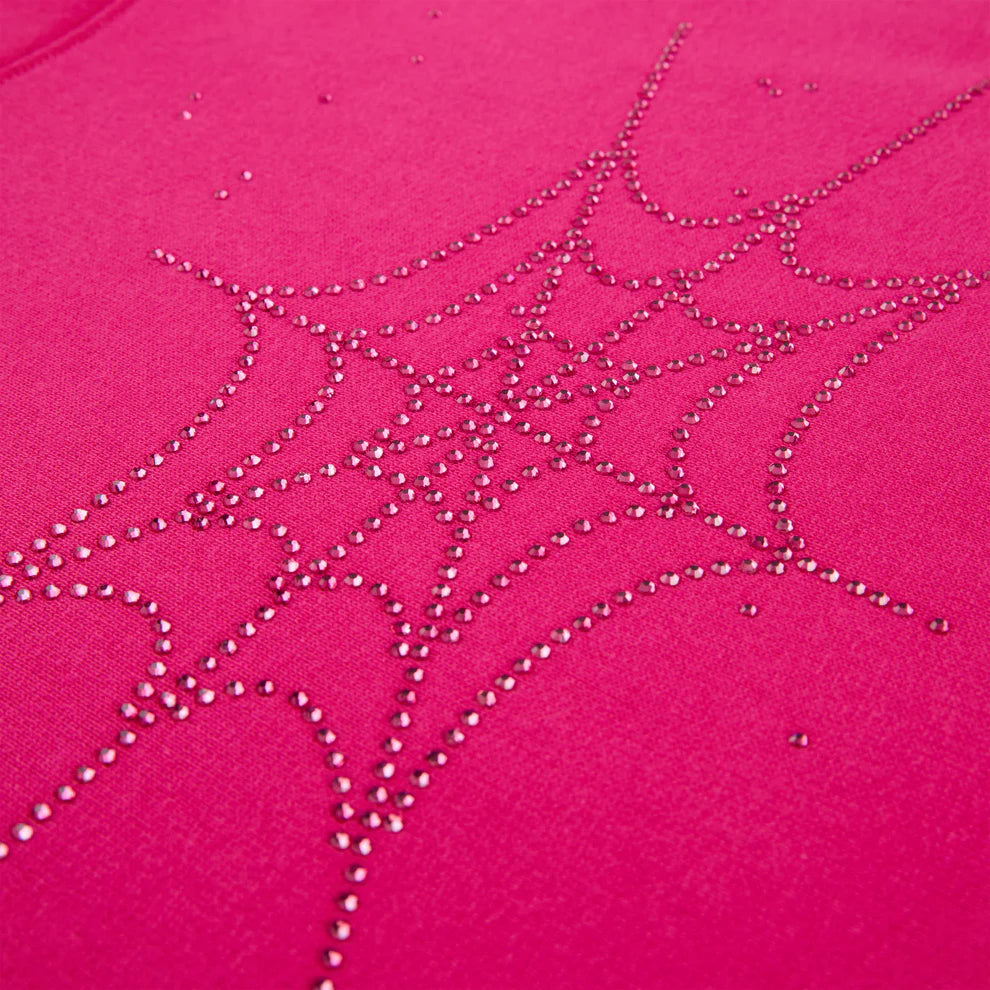 RHINESTONE SILK HOODIE