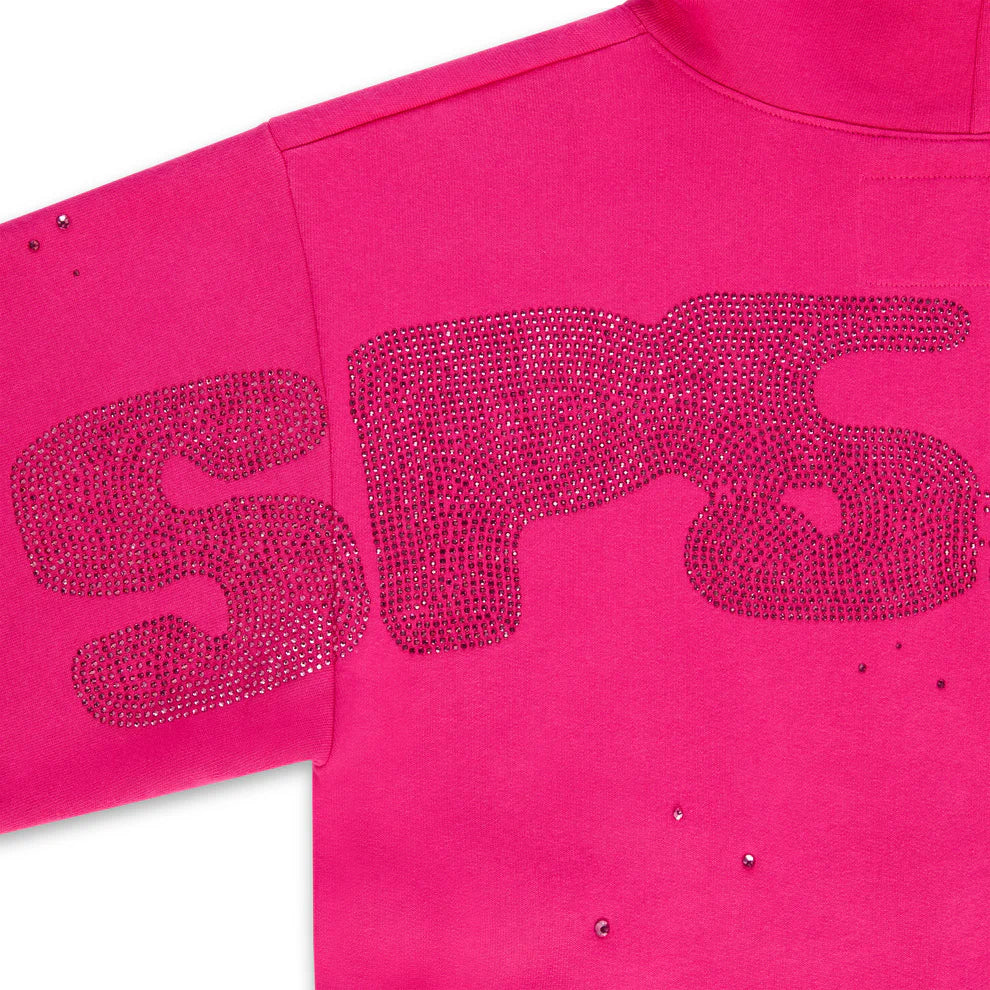 RHINESTONE SILK HOODIE