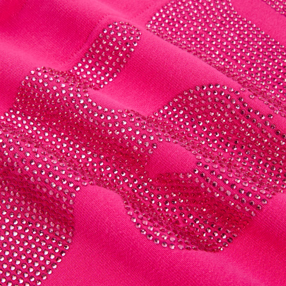 RHINESTONE SILK HOODIE