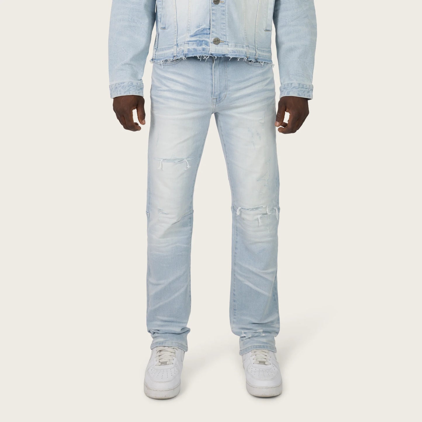 HEAVY WHISKER EFFECT JEANS