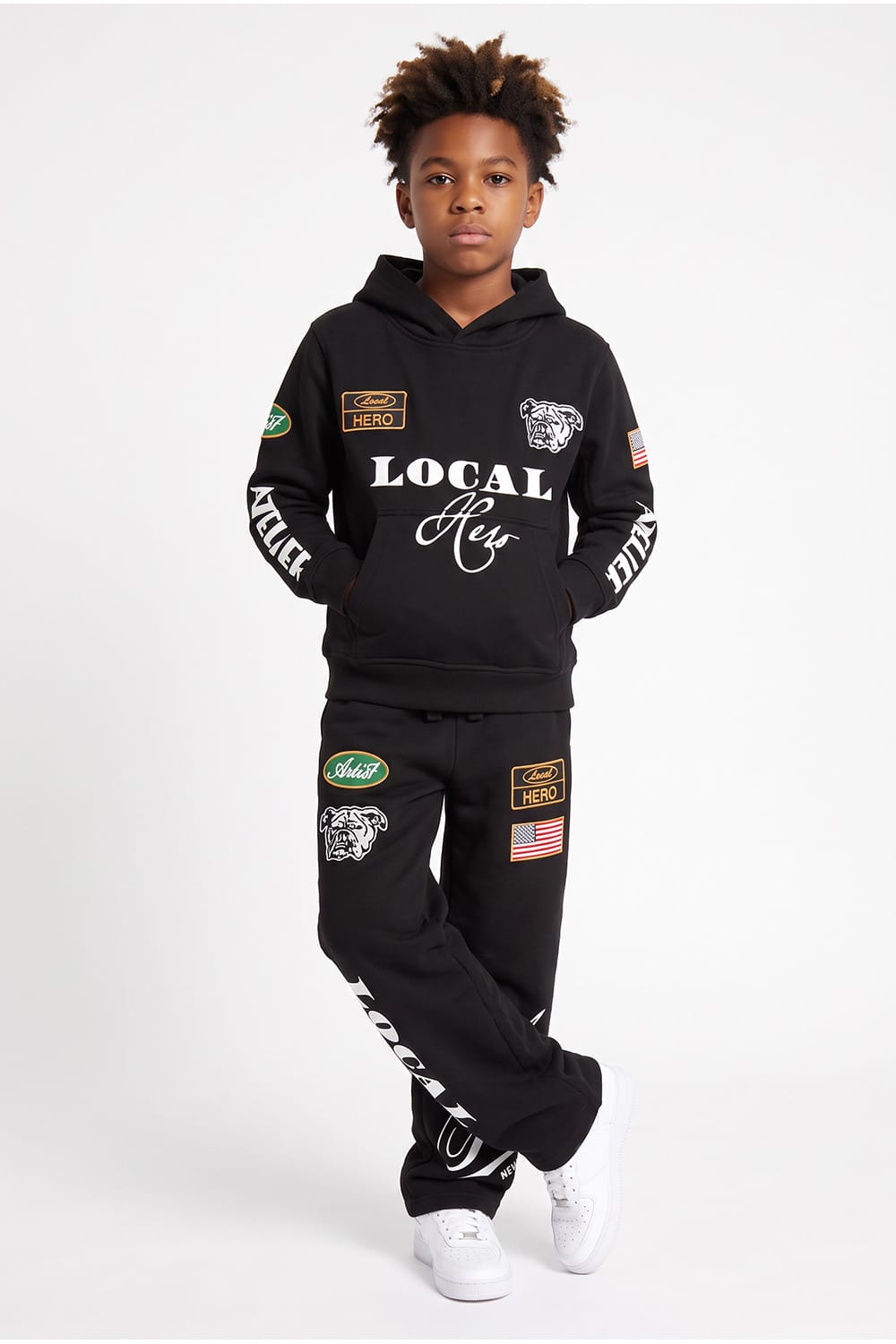 Kids Atelier Loose Fit Sweatpants (Black)